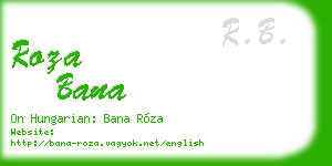 roza bana business card