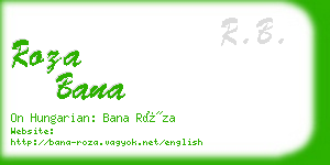 roza bana business card